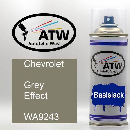 Chevrolet, Grey Effect, WA9243: 400ml Sprühdose, von ATW Autoteile West.